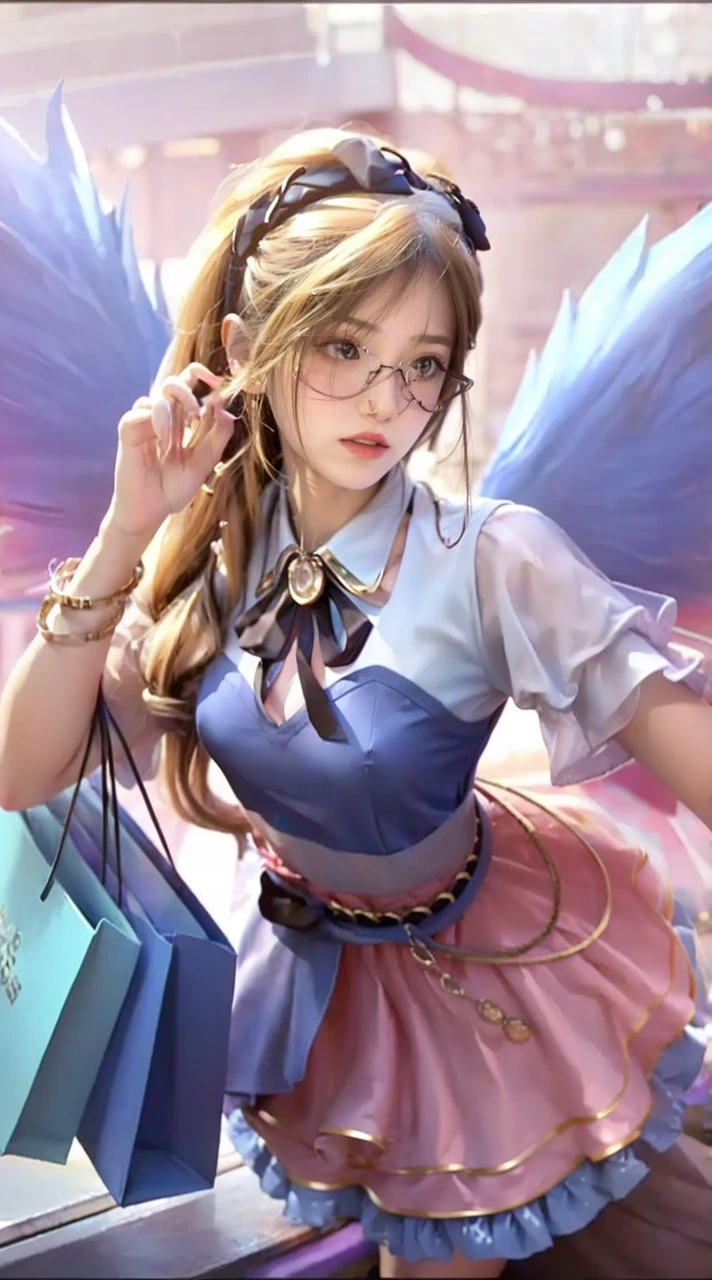 (Magical and beautiful sky blue stream overlay pattern costume detail depiction), Soft lighting, Clean background, Beautiful sky scenery, Masterpiece, High quality, Beautiful graphics, High detail,woman,beachside, Sharp focus,Extend the framework, Inspiring 16K wallpapers,
