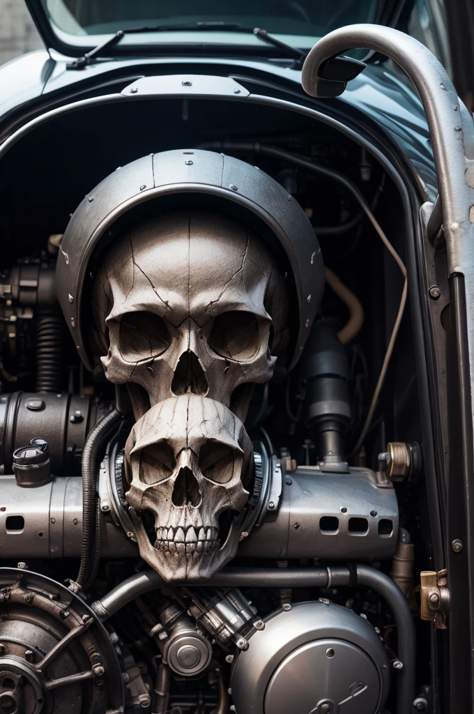Skull and engine
