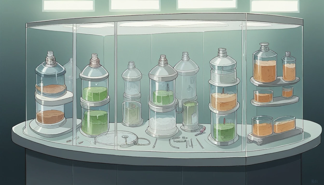 A meticulously functioning array of pharmaceutical machines in a bustling factory, diligently producing medical bottles. The sleek, modern machines are lined up in a precise formation, moving the glass bottles along the production line with expert precision. Each bottle is flawlessly formed, gleaming under the bright lights of the factory. The image, likely a high-quality photograph, captures the dynamic energy of the production process, showcasing the efficiency and innovation of the pharmaceutical industry.