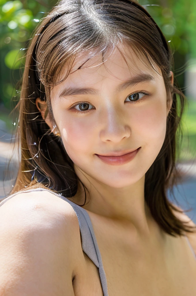 girl,(round face:1.2),duck face,selfie, smile,20yo nipples, nude, Ultra-realistic capture, Highly detailed, High resolution 16k close-up of human skin. Skin texture must be natural, With such detail that pores can be finely identified. Skin should look healthy, In a uniform tone. Use natural light and color,
