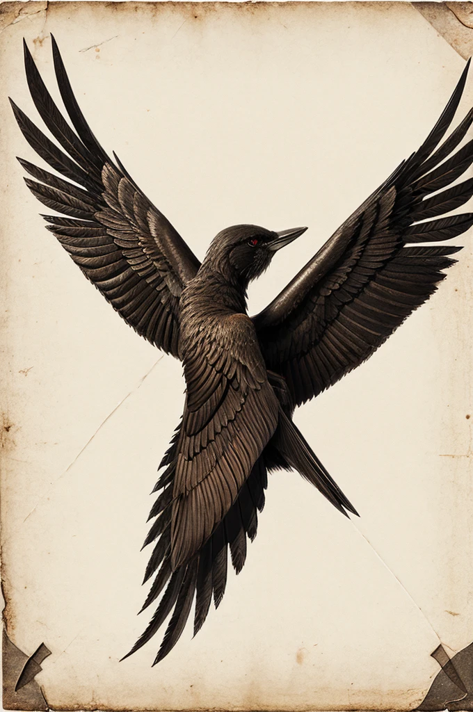 Letter V icon with wings upon