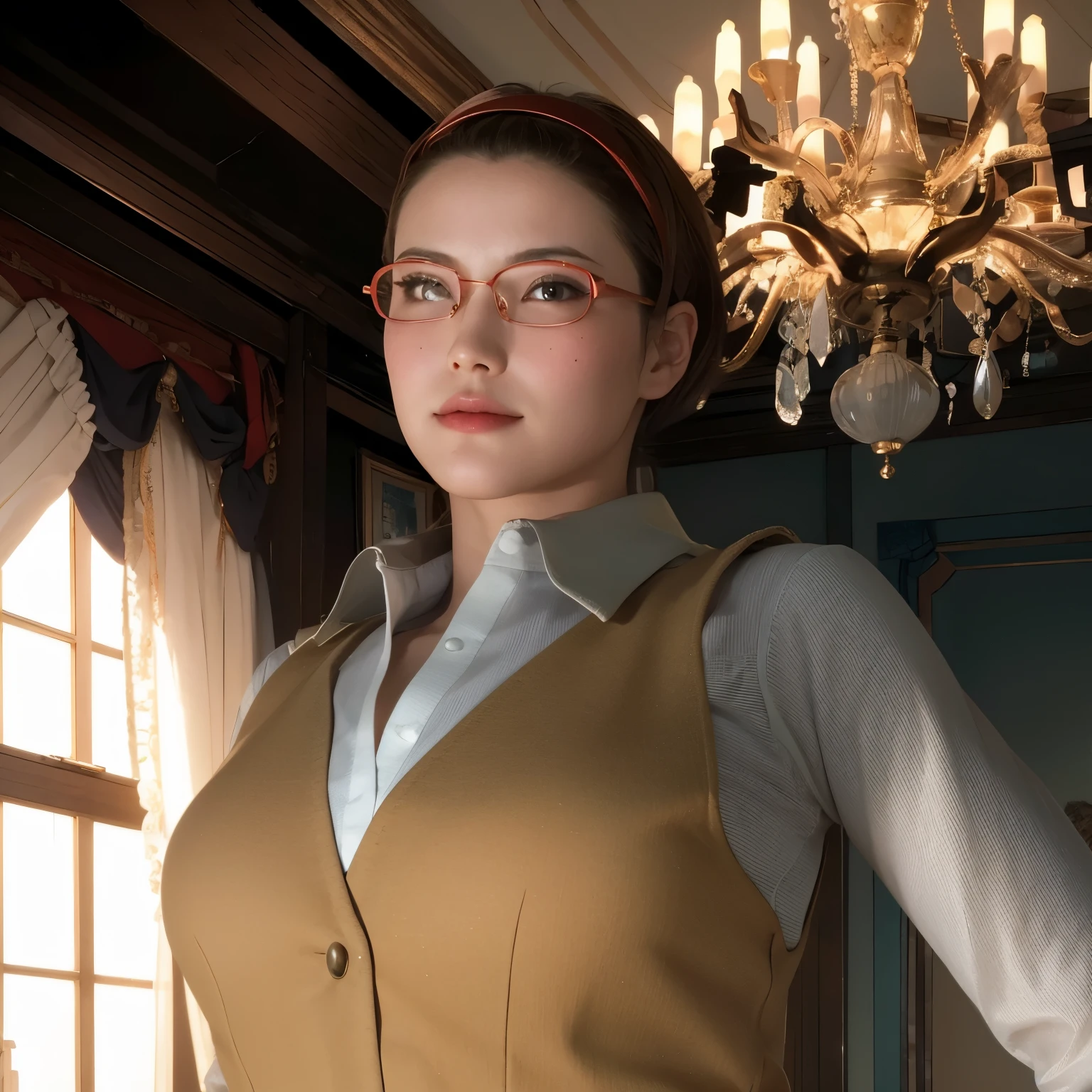 (Detailed CG、Unity、8k wallpaper)、(Very delicate and beautiful)、(masterpiece)、(Highest quality:1.2)、(Ultra-high resolution:1.3)、(Beautiful realistic Asian),Beautiful lighting、Perfect Lightning、Realistic Shadows、Fine skin、Very detailed、Detailed face and eyes、Realistic eyes、Sharp pupils、Huge , In the classroom、School、sunset、Beautiful Face、Blurred Background、(Japanese women)、Glowing Skin、Side Up、Beautiful black hair、Blunt bangs、Japan High School Sailor Uniform、Pleated mini skirt、A kind smile, ((Tabletop, Highest quality)), (Glowing Skin), Cinema Lighting, Physically Based Rendering, Award-winning, Very detailedな肌, Very detailedな顔, Beautiful eyes in every detail, Carl Zeiss 85mm f/1.4, (Cowgirl:1.3), (cumin , Chest and thighs), she&#39;Very cute 16 years old , (Brown Hair, Straight Long Hair, Open your eyes, Round face), Big cleavage, (Sailor blouse, I pulled up my pleated skirt myself:1.3), Watching from afar, (Spread your legs, Focus on the thighs),art、Glasses、Black pantyhose、