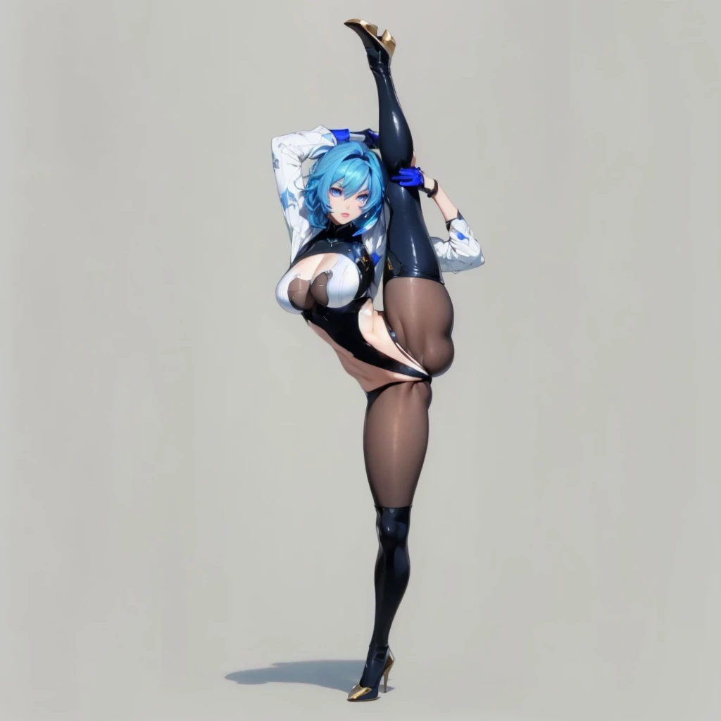 ((1girl, solo, full body, full body front)), (perfect anatomy, perfect hands, perfect legs), beautiful body, natural proportions BREAK
((extremely detailed face)), (beautiful detailed eyes:1.6), (realistic pupils, realistic iris:1), expressive eyes, looking at viewer, (clear eyes:1.2), (sharp facial features:1.2), (hyperrealistic:1), (detailed skin texture:1.2), smooth skin, (blue hair), (golden eyes), (short hair:1.3), (detailed lips, attractive lips:1.1), (glossy lips:1) BREAK
(skin tight:1.5) BREAK
(masterpiece:1.2), best quality, high resolution, (highly detailed shading), (realistic lighting:1.2), anime-style, perfect lighting, vibrant colors, dynamic tones, striking hues, 8k, absurd resolution, perfect shadows, hdr, UHD, ambient lighting, realistic, ultra-realistic, photo realistic, highly detailed, rich detail, luminous colors, fine texture, intricate design, professional illustration, (soft light:1.2), (illustration:0.8)