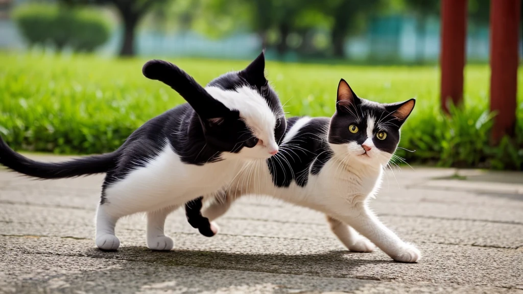 Cat as kungfu master