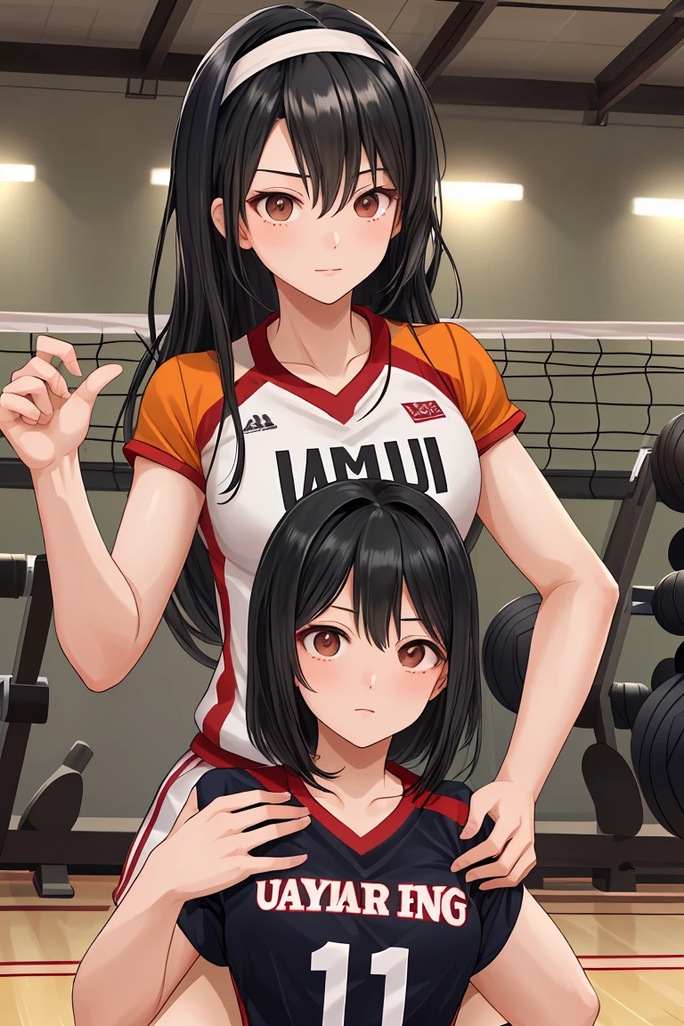 Beauty mother-in-law Black Hair hair band volleyball gym