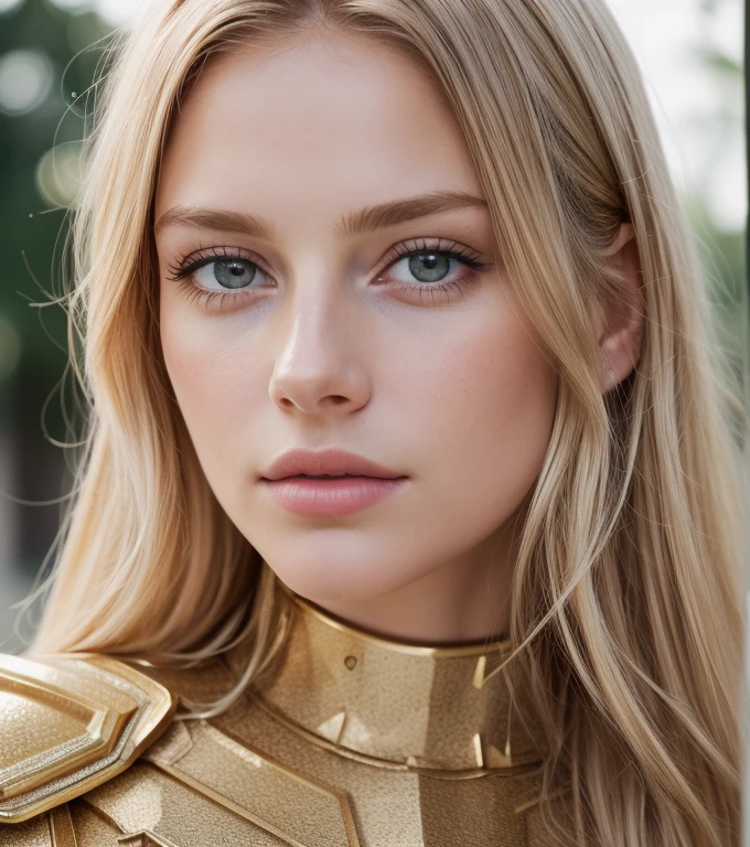 Angel, Armor Gold (masterpiece, Highest quality, High resolution:1.4), One girl, Angel, Skin pore texture, Black Blonde, High resolution , photograph, movie, movieのような, whole body, Realistic, (8K, RAWphotograph, Highest quality, masterpiece:1.2), (Realistic, photo-Realistic:1.33), Highest quality, Fine grain brown, cute,Natural light, Depth of written boundary, Film Grain, Wrinkled skin, sharp, detailed and Realistic portrait of a woman ,(freckles:0.5)