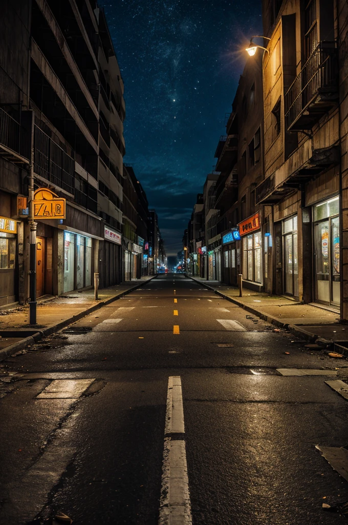 ABANDONED CITY STREET - NIGHT
