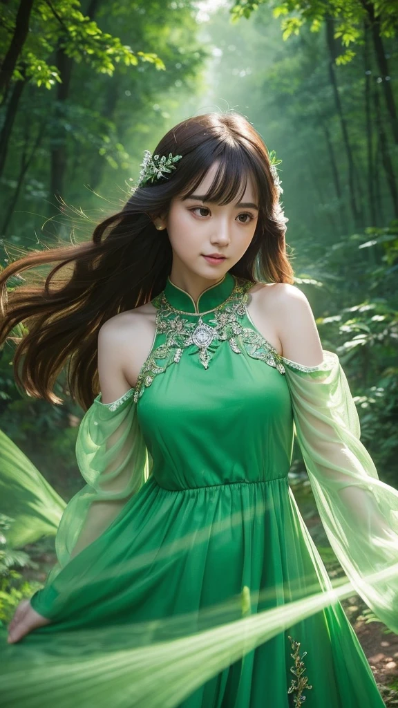 ultra high res, best quality, photo, 4k, (photorealistic:1.2),
elf queen sitting on throne made of vine in forest, night,moon background, smiling, muted color,
Kilian Eng, Philippe Druillet, studio ghibli,
<lora:japaneseDollLikeness_v10:0.7>,