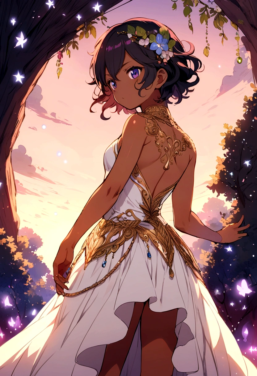 Anime girl,tomboy,tan,short hair,wavy hair