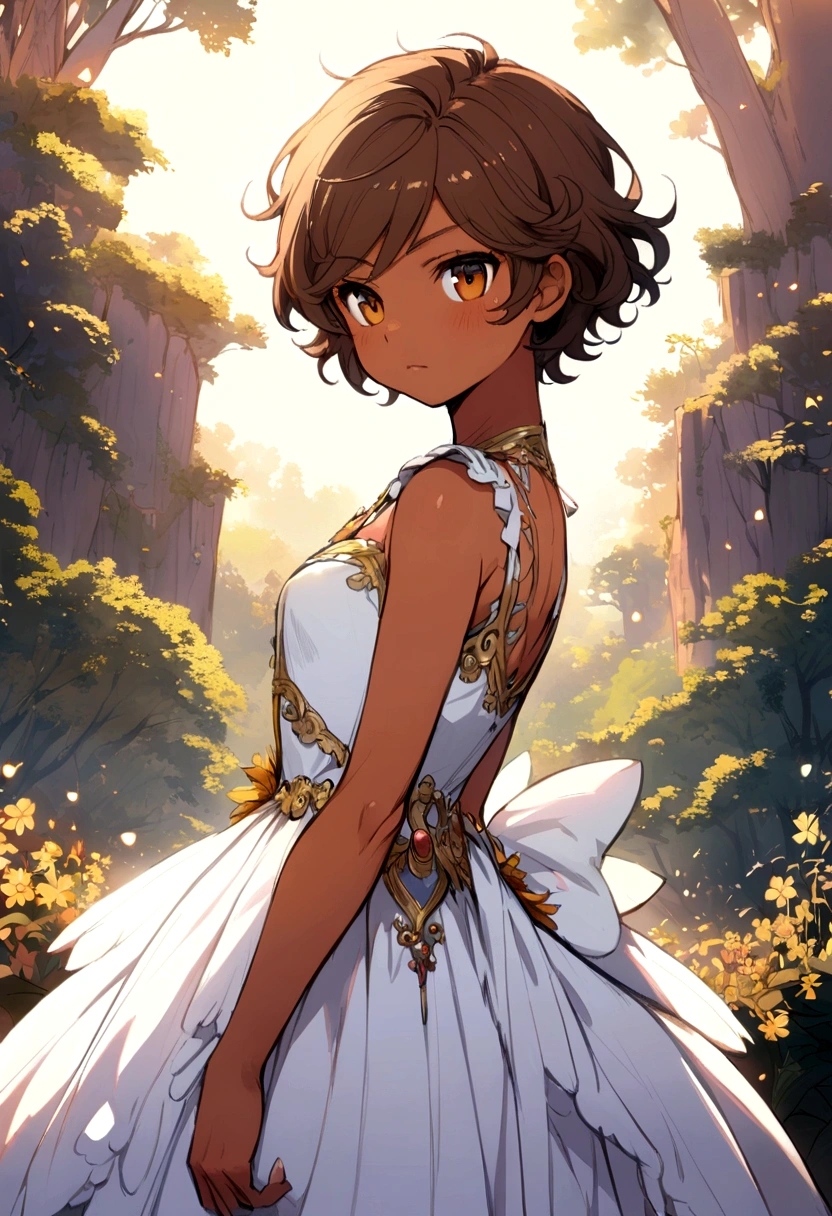Anime girl,tomboy,tan,short hair,wavy hair