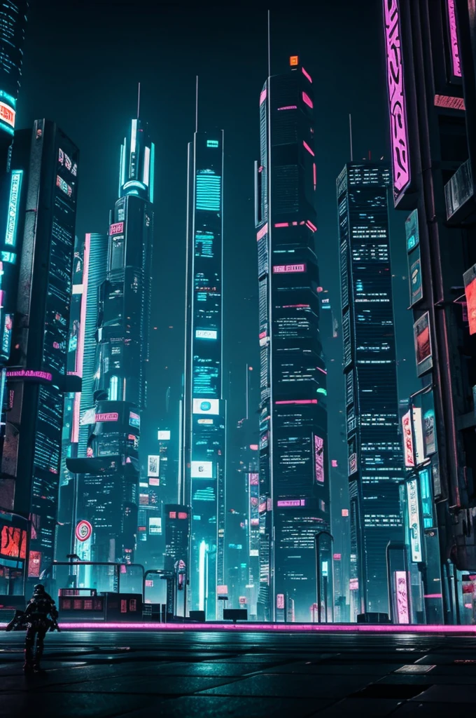 cyberpunk style city