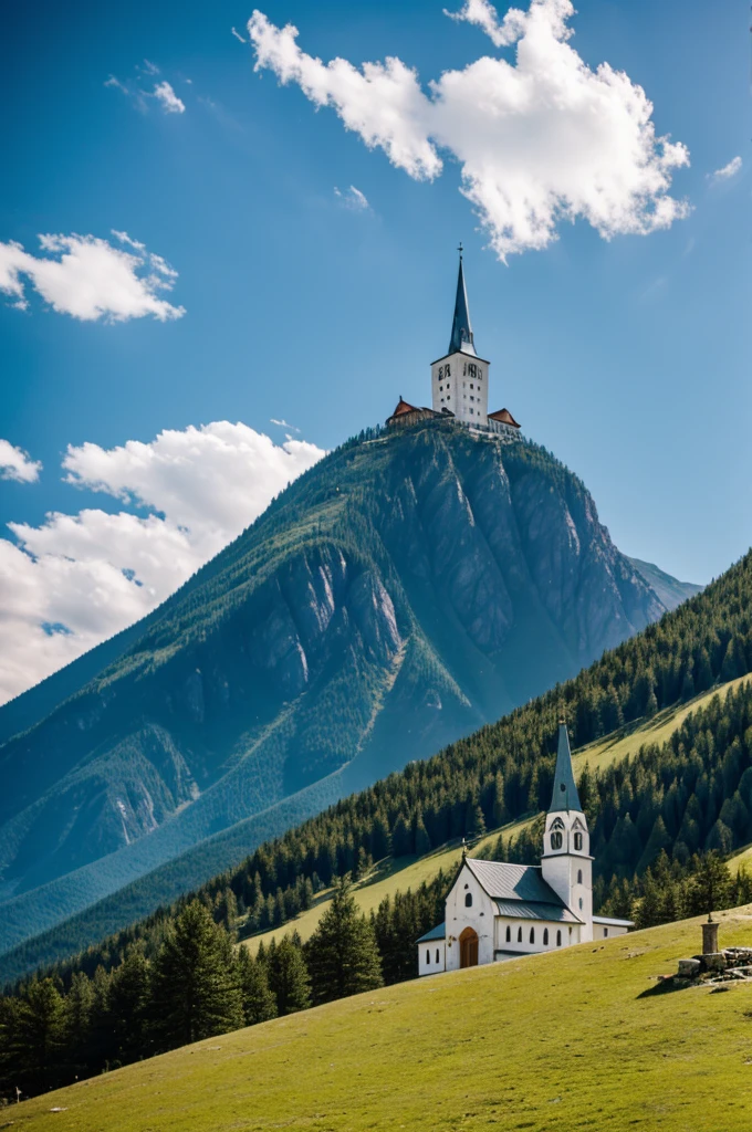 Church on a high mountain