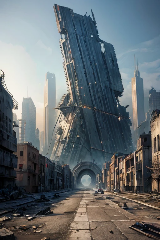 Post-apocalyptic jet in ruins