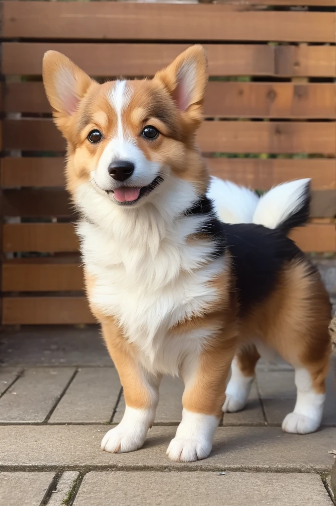 Masterpiece, Best Quality,corgi,puppy,brown,wear soccer unoform