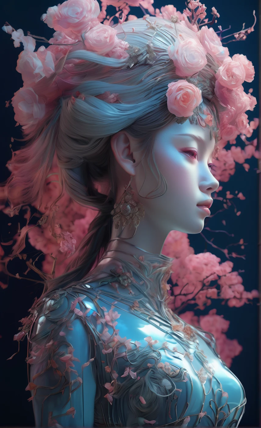 DonMS4kur4XL, sakura blossoms, female midlife, lanky, russian, deep blue eyes, curled ears, unusual chin, graceful clavicle, nasal septum, platinum blonde dutch braid hair, love, time manipulation, circular motions to bend time and space, wearing glyph seraphic hypnotize enchanted steel seeress dress, sling bag flourish ( curved lines iron diffusion amorphous cream illustrious ephemeral drifting theory of mind heart cone st. elmo's fire magic:1.0), unleashing a barrage of enchanted arrows, arrows glowing with magic, ethereal light, perfect hands <lora:myLora\DonMS4kur4XL-000006:0.8>