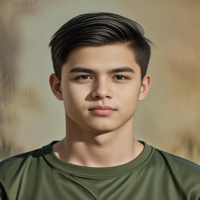 Young man Arav in a plaid shirt stands in a field., Portrait in the middle of a shot, Tommy 1 6 years, Shot at golden hour, Southeast Asians with round faces, Headshot profile picture, Portrait of a 1 5 year old boy, The detailed face of an Asian boy, close-up portrait, Handsome Chad Chin, cute young man, teenage boy