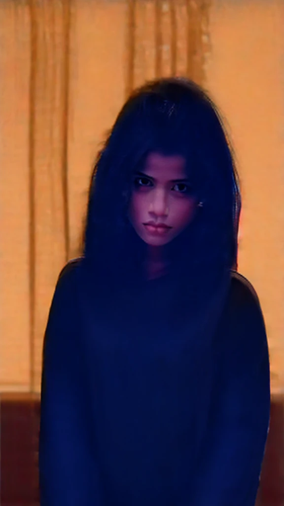 A Indian girl model red dress black hair