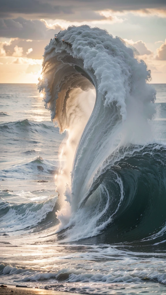 Photos of beaches with big waves and strong winds create an image of God's inescapable power and mercy.