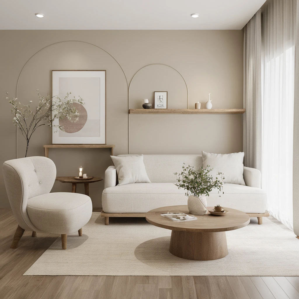 Raw photo,Masterpiece, high quality, best quality, authentic, super detail,
soft curves, aiaigroup, wabi sabi, indoors, scenery, living room
daylight
