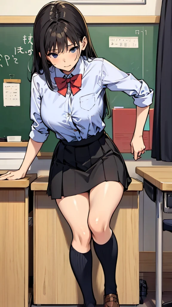 woman、teacher、classroom、stockings、Tight Skirt