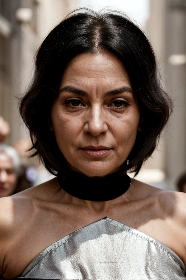 older women in their sixties and seventies are depicted with an air of boldness and elegance. Despite their age, they have retained an athletic build, visible muscle tone, and a healthy frame. Their thick, silver-black hair adds to their brightness. Their faces are marked by soft lines and wrinkles, adding depth and character, while their eyes are rendered with hyper-realistic precision, capturing the wisdom and excitement of the moment. The scene is illuminated with dramatic, focused lighting, creating a bold and exciting atmosphere.