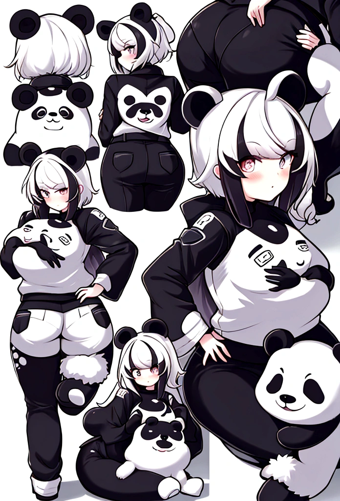 Half panda, half woman　