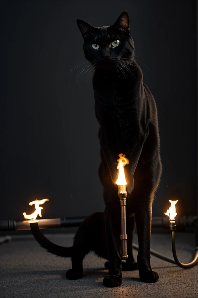 import torch
from diffusers import StableDiffusionPipeline

# Load the model
model_id = "CompVis/stable-diffusion-v1-4"
device = "cuda" if torch.cuda.is_available() else "cpu"
pipe = StableDiffusionPipeline.from_pretrained(model_id)
pipe.to(device)

# Define the prompt
prompt = "A black cat with a dark background, standing on two legs, hanging an AK-47 rifle gun on its front, wearing a golden necklace"

# Generate the image
image = pipe(prompt).images[0]

# Save the image
image.save("generated_black_cat.png")

print("Image generated and saved as 'generated_black_cat.png'")