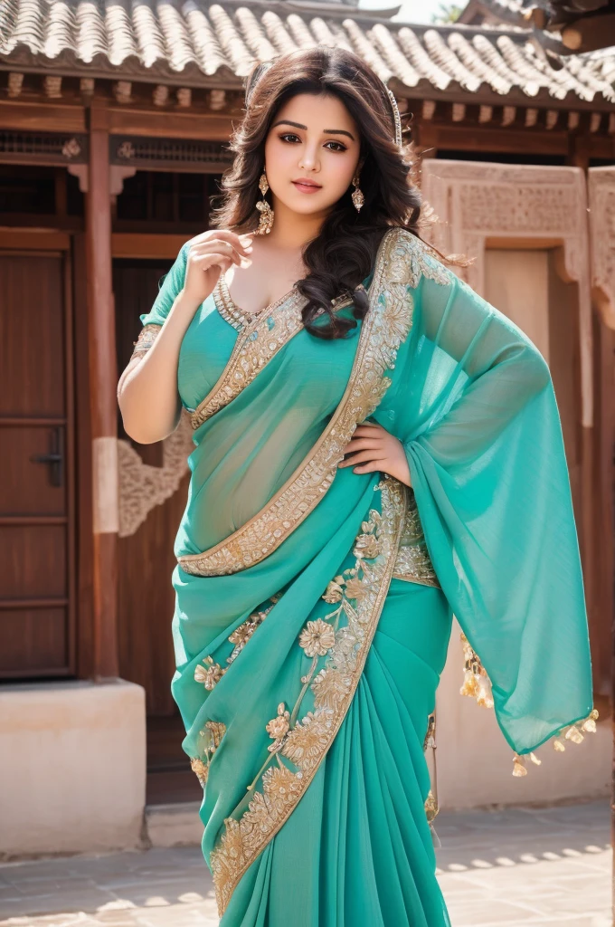 1 Heavenly beautiful and goddess beauty cute and sweet looking face Arabian woman in front of Pretoria, South Africa, Heavenly beautiful Overweight, Heavenly beautiful Extremely fat, Heavenly beautiful and attractive Chubby figure , Heavenly beautiful looking and eye catching luxury style saree , reaching out, Heavenly beautiful Arabian woman, 16k, High resolution, masterpiece, highest quality, fine skin, close up figure view, Realistic Photograph