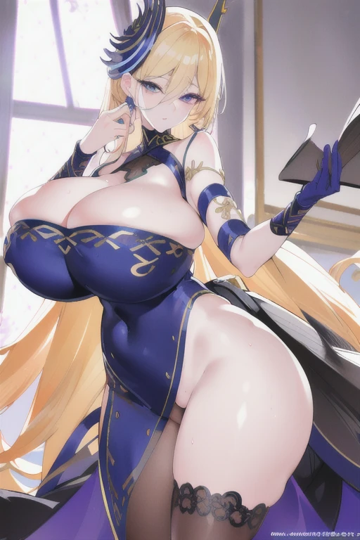 PERFECT MASTERPIECE, EXTREMELY DETAILED CG UNITY 8K UHD QUALITY RESOLUTION, RAW PHOTO, AWARD-WINNING PORTRAIT, OFFICIAL ART, HYPER-DETAILED, PHOTOREALISTIC, The most beautiful and sexy statue, very long yellow hair, long detailed eyelashes, blushing, full pouting pink lips, curvy body type, full hips, super huge enormously gigantic tits, cleavage showing, naked, arching her back in a sexy seductive slutty pose, looking at the viewer, close up pov camera view from below, sexy seductive slutty facial expression, USA background, very big statue, statue of liberty