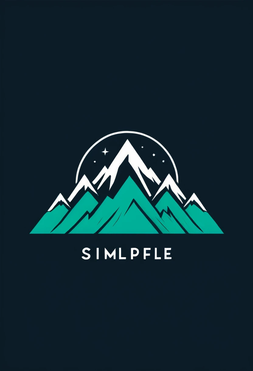 Mountain logo flat design simple