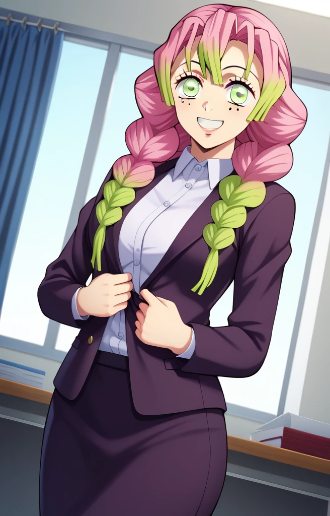 score_7_up, BREAK source_anime, KMitsuriV4XL, 1girl, solo, slight smile, office lady, office room, indoors, professional light, standing, dutch angle, 