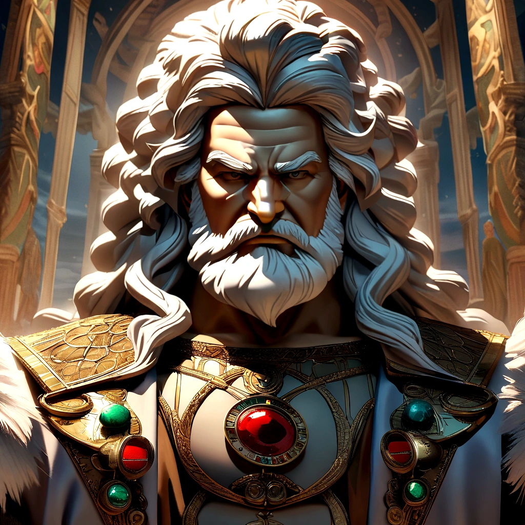 cinematic image of zeus ,inspired by greek characters ,detailed background ,8k,super detailed,inspired by stoicism characters playing slot machine casino