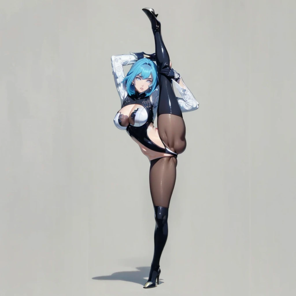((1girl, solo, full body, full body front)), (perfect anatomy, perfect hands, perfect legs), beautiful body, natural proportions BREAK
((extremely detailed face)), (beautiful detailed eyes:1.6), (realistic pupils, realistic iris:1), expressive eyes, looking at viewer, (clear eyes:1.2), (sharp facial features:1.2), (hyperrealistic:1), (detailed skin texture:1.2), smooth skin, (black hair), (white eyes), (short hair:1.3), (detailed lips, attractive lips:1.1), (glossy lips:1) BREAK
(skin tight:1.5) BREAK
(masterpiece:1.2), best quality, high resolution, (highly detailed shading), (realistic lighting:1.2), anime-style, perfect lighting, vibrant colors, dynamic tones, striking hues, 8k, absurd resolution, perfect shadows, hdr, UHD, ambient lighting, realistic, ultra-realistic, photo realistic, highly detailed, rich detail, luminous colors, fine texture, intricate design, professional illustration, (soft light:1.2), (illustration:0.8)
