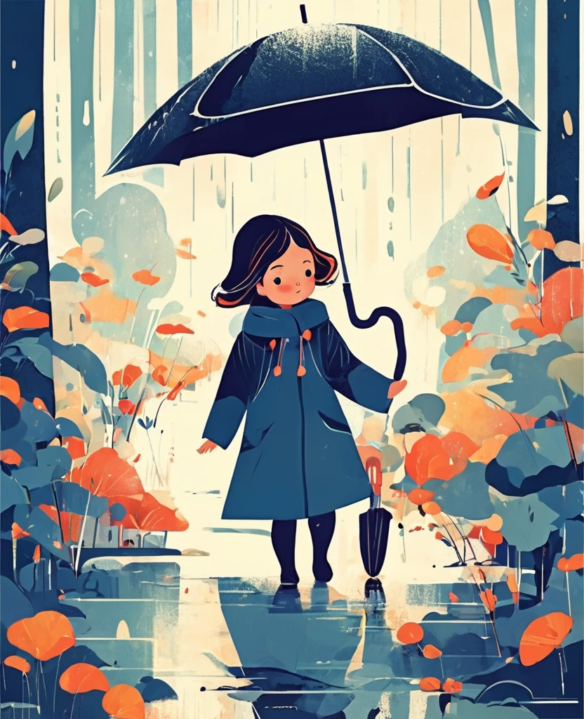 illustration,Umbrella,Child