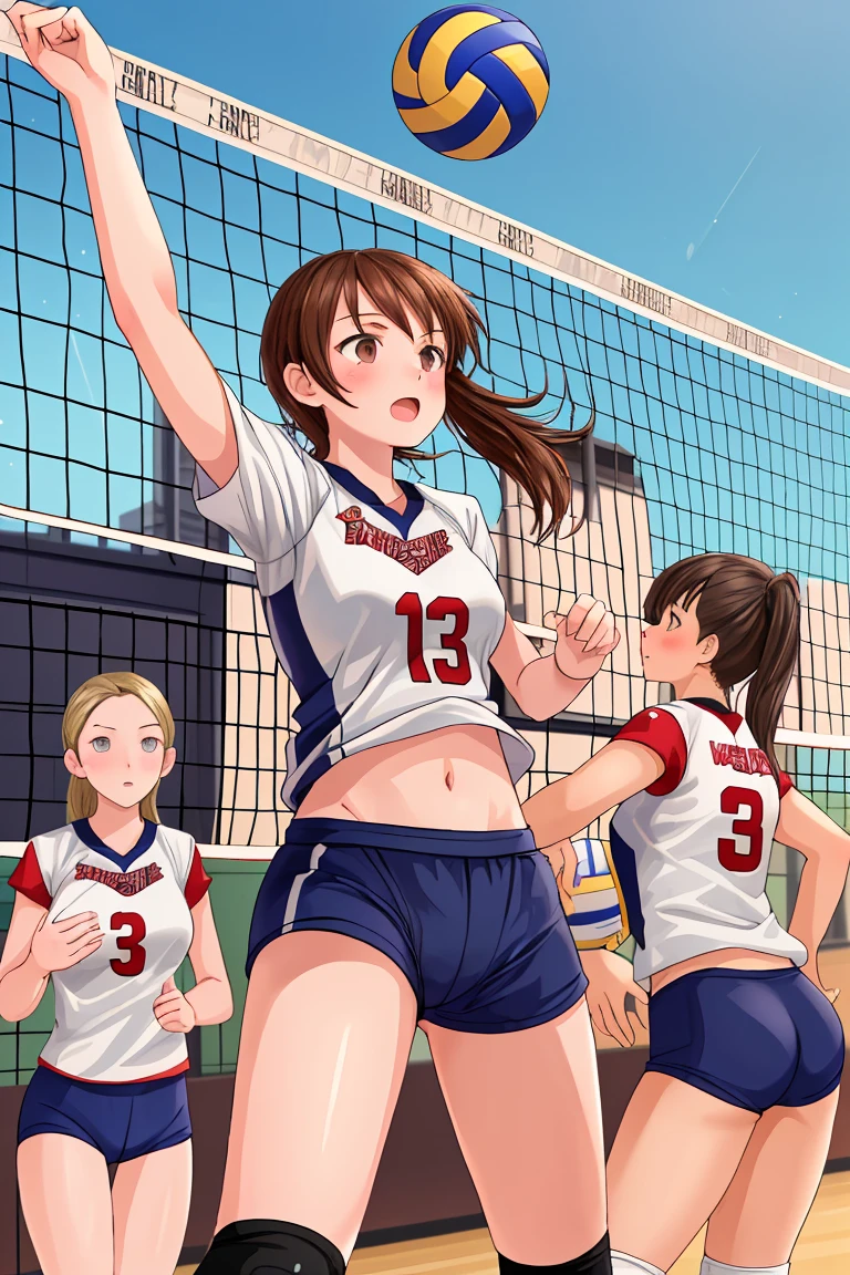 middle School girls 13 years old volleyball beautiful girl Bloomers