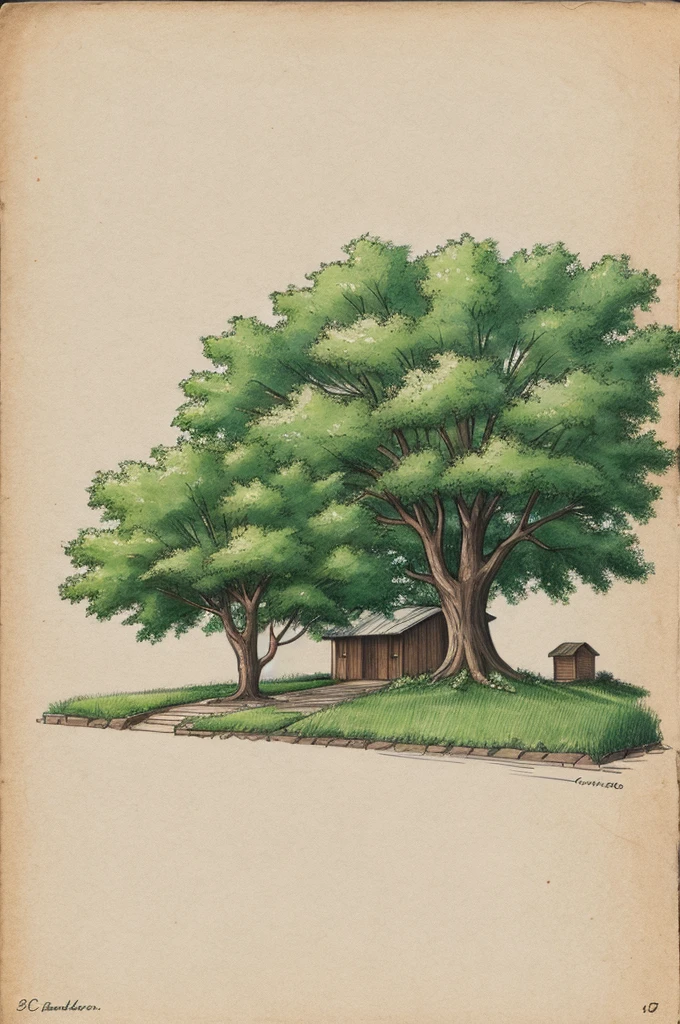 Nature and environment bond sketch 