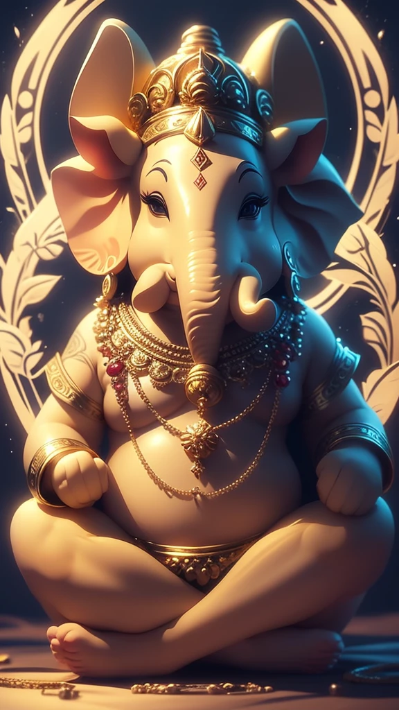 Sure, here's a prompt in English for creating a high-quality, gold, luxurious Ganesha wallpaper:
---
Create a high-quality wallpaper featuring a luxurious and intricately detailed golden Ganesha. The artwork should showcase Ganesha in a majestic and opulent style, with rich gold tones and ornate decorations. The background should complement the grandeur of Ganesha, adding depth and elegance to the overall composition. The resolution should be suitable for use as a desktop wallpaper, ensuring clarity and sharpness at large sizes.
---