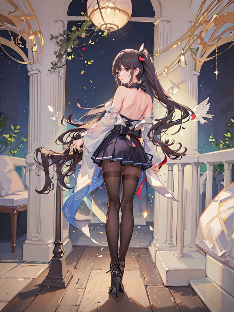 An illustration,masterpiece,girl,Bob Hair,Brown Hair,beautifuleye,Cleavage,Small breasts,(Sexy face),Cabaret Club,(VIP Room),hostess,Red backless dress,(Show me your back),(look back),Bare shoulders,((whole body:1.3)),((Black high heels:1.1)),茶色のeye,(small sparkly earrings),Close your mouth,{Depth of written border},(Particles of light:1.1).Photorealisticです、It is high resolution.、Gentle Light、1 Female、soloで、Hip Up、Glowing Skin、(A detailed face)、Hair with white waves、見る者を誘うeye、恋人eye線、inviting expression、Sexy smile、Perfection & Style、Perfect balance、Detailed skin、Naughty conflicts、I can see your chest、showing her:1.2、showing her:1.2、Horizontal feet、(At 32K、Live Shooting、Highest quality、workmanship:1.2)、(Spreading her legs wide、Spread your legs wide)、(Long twin tails)、Viewers are watching、前からeye線、Bullish、Erotic、Light blue bra、White skin、knees、(Beige pantyhose)、Absurd、Small Face、Bangs from center to center、The forehead is visible、(Embarrassed、skinny、)、workmanship、Highest quality、Ultra-high resolution、beautiful、beautiful、There is only one person、solo、Full Body、cute、Japanese women、Are standing、 (Photorealistic:1.37)、Photon interpretation、Realism、Young face、ブラウンeye、Black socks、(Red bow tie)、Radio City、Physical-based manners are cute、Maebo、Depth of written boundary、Body、Beautiful feet、Beautiful long legs、Slim legs、Tie your hair in one strand on your chest、(I can see the bangs)、lips、Blue_eye、Nose Soft、 (Shui Color)Shirt)、(Navy, blue and white checkered pleated skirt)