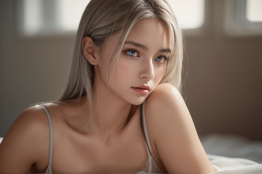Full nudity,Thong,Turn your big butt towards you,Sheer red lingerie,1 girl, Big , (8K, RAW Photos, High sensitivity, Highest quality, masterpiece, Ultra High resolution, realism: 1.25), blush, (非常にdetailedなCGユニティ8K壁紙, Highest quality, High resolution: 1.2), (Ultra_detailed, 超High resolution: 1.2), Perfect lighting, Individuality, (1 girl: 1.4), (pretty girl: 1.2), Unreal Engine, Side light, Gray Hair, Perfect Face, Perfect body, Beautiful Eyes, Beautiful Face, (Light Skin: 1.4),Model Beauty,transparent,