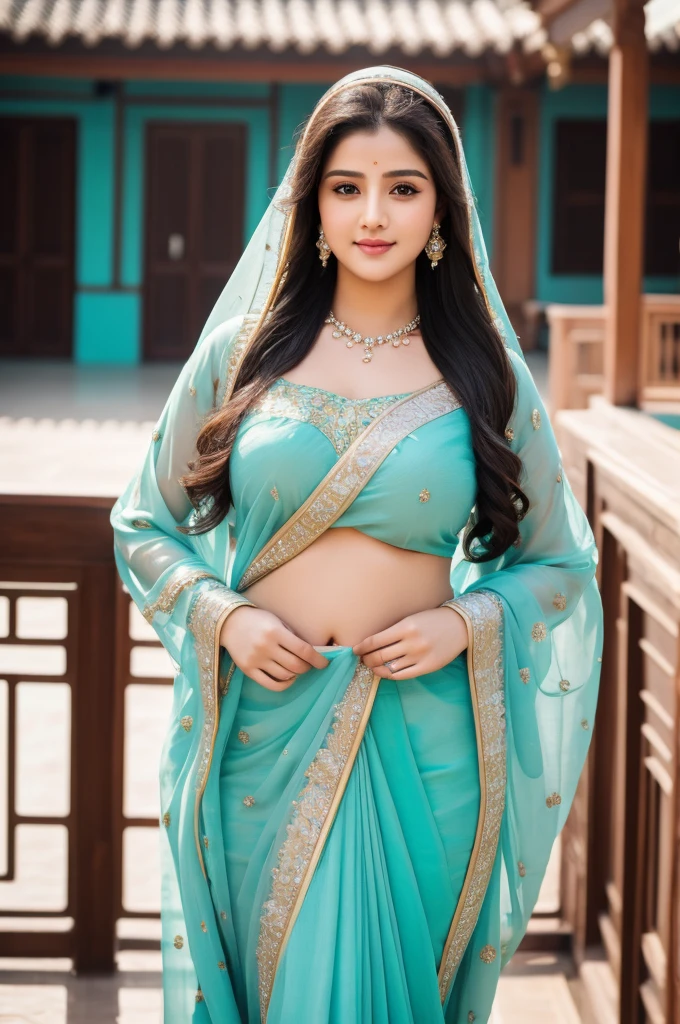 1 Heavenly beautiful and goddess beauty cute and sweet looking face Arabian female in front of Zhouzhuang Water Town- Suzhou, China, Heavenly beautiful Overweight, Heavenly beautiful Extremely fat, Heavenly beautiful and attractive Chubby figure , Heavenly beautiful looking and eye catching luxury style tight fitting Paithani Sarees , reaching out, Heavenly beautiful Arabian woman, 16k, High resolution, masterpiece, highest quality, fine skin, outside view, Realistic Photograph, size 45 and waist size 32, close up face view