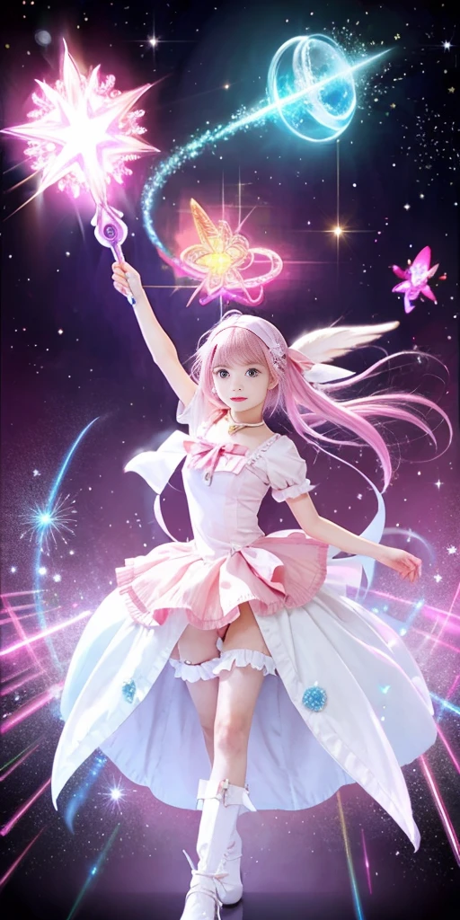 Magical Girl Madoka Madoka God Form Magic Wand Magic Enchantment Magic Attack