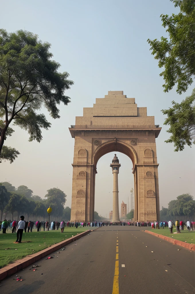 Delhi India gate. Pollution free 