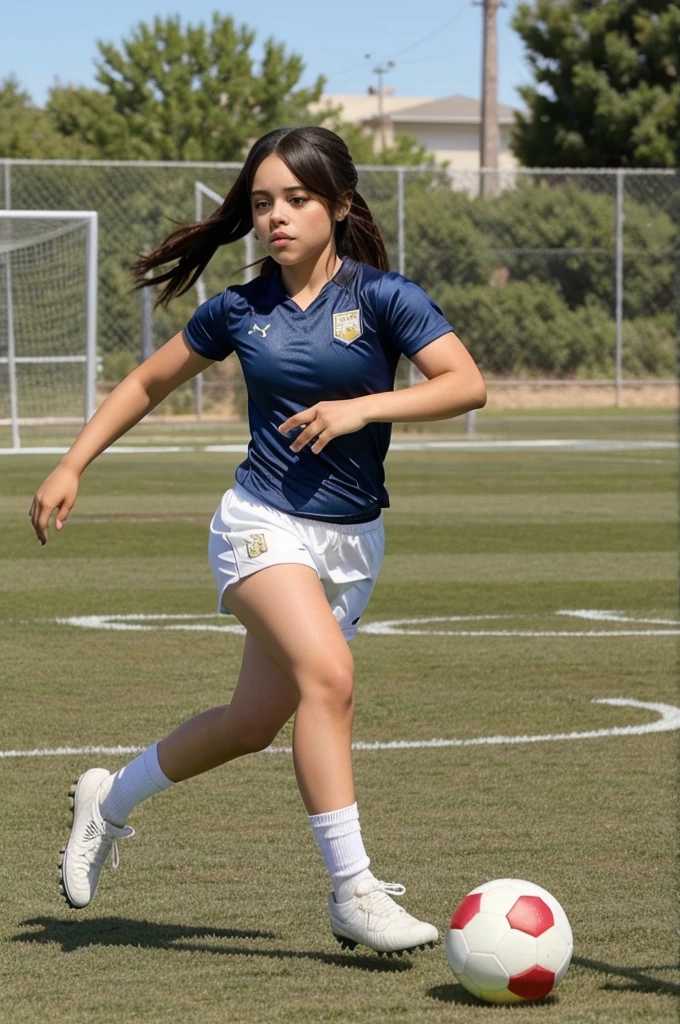 jenna_ortega she playing football