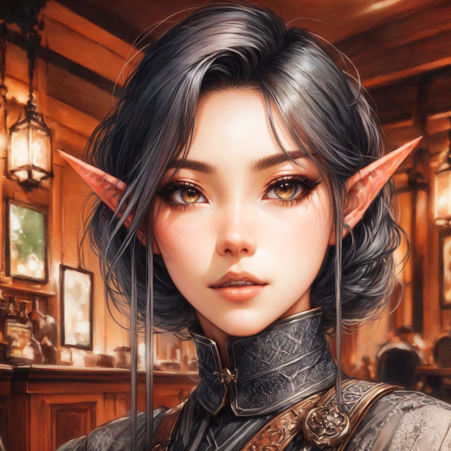 Arafed picture of a woman with white hair and elf makeup, detailed matte fantasy portrait, detailed fantasy art, hyper-realistic fantasy art, 4k fantasy art, realistic fantasy painting, Realistic fantasy artwork, Fantasy Portrait Art, im Stil von Anne Stokes, Portrait of a very beautiful elf, Portrait of an elf queen, Portrait of an elf, of an elden ring elf
