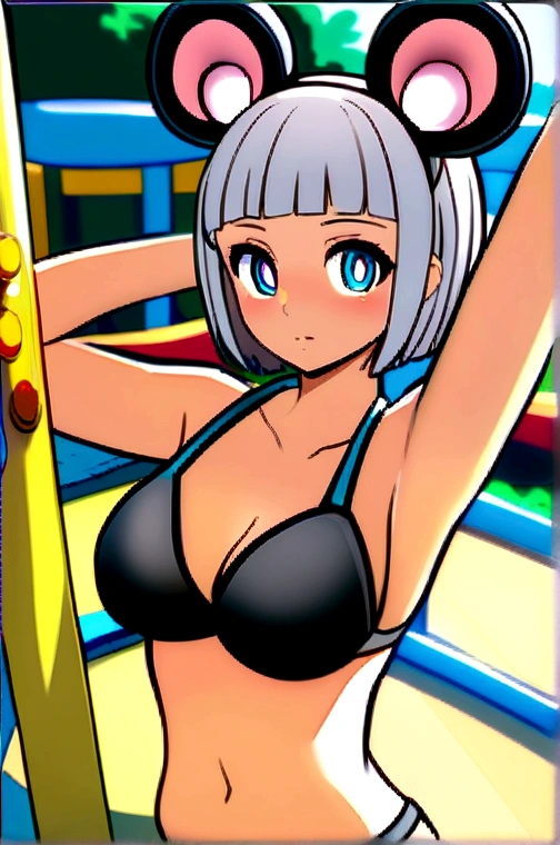 Medium breasts, Bikini, Mouse ears easily reveal armpits playground
