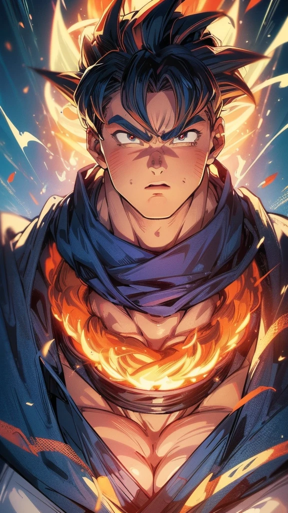 a close up of a person with a very large body and a very big body, ultra instinct, an epic anime of a energy man, 4 k manga wallpaper, super saiyan blue, anime wallaper, 4k anime wallpaper, anime wallpaper 4k, anime wallpaper 4 k, character dragonball, highly detailed portrait of goku, human goku, super saiyan goku