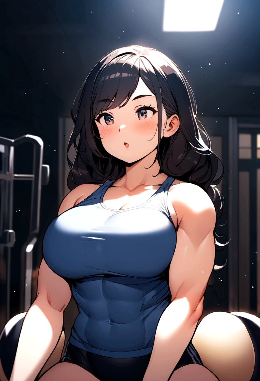 Thick girl at gym