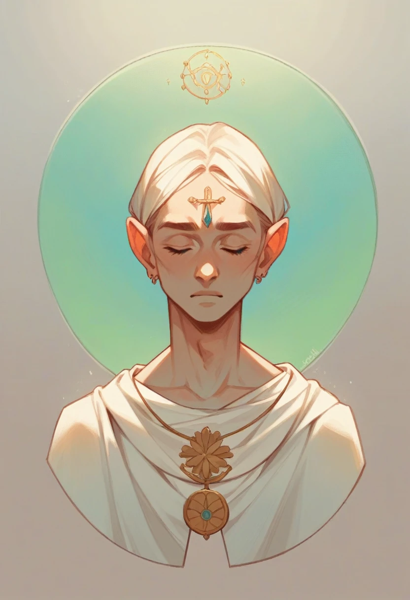 The character meditating or reflecting in a serene, animated environment.]