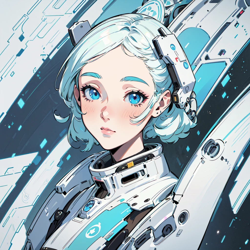 a female robot with a cute, kaleidoscopic colored face, detailed facial features, intricate robotic parts, futuristic, ethereal, (best quality,4k,8k,highres,masterpiece:1.2),ultra-detailed,(realistic,photorealistic,photo-realistic:1.37),digital art, concept art, highly detailed, vibrant colors, surreal, whimsical, imaginative