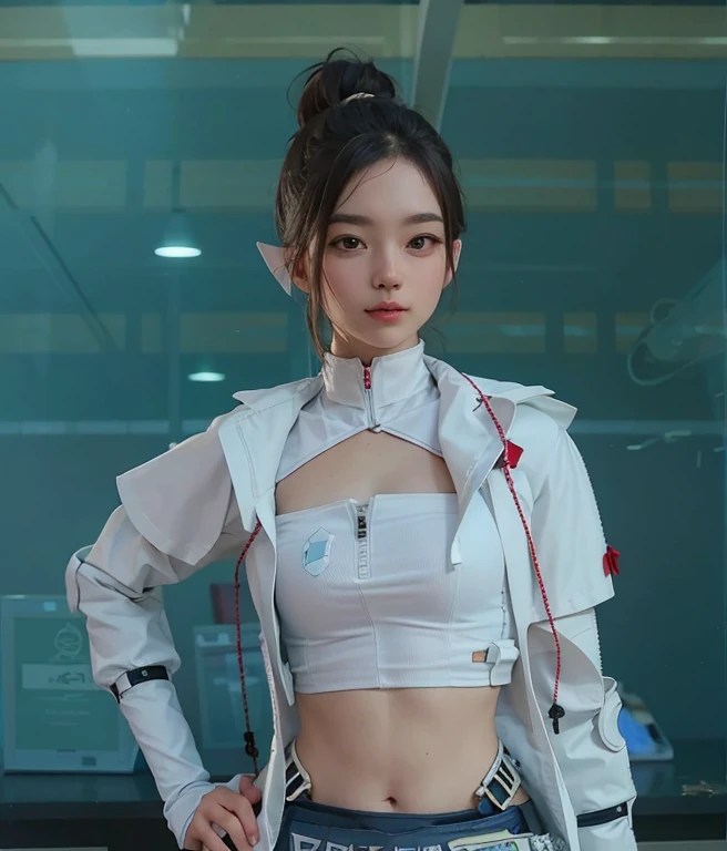 1 supercute kitty wear a origami gundam armor,fur, high detail